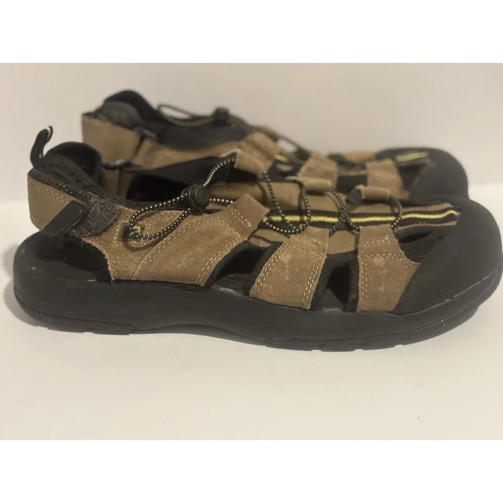 Fisherman Sandals Outdoor Shoes Mens 9 Sport Trail Water Brown Leather‎ Hiking
